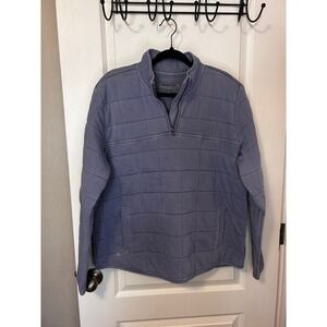 Ridgecut Toughwear Quilted Quarter Zip Sweatshirt Pullover Light Blue XL